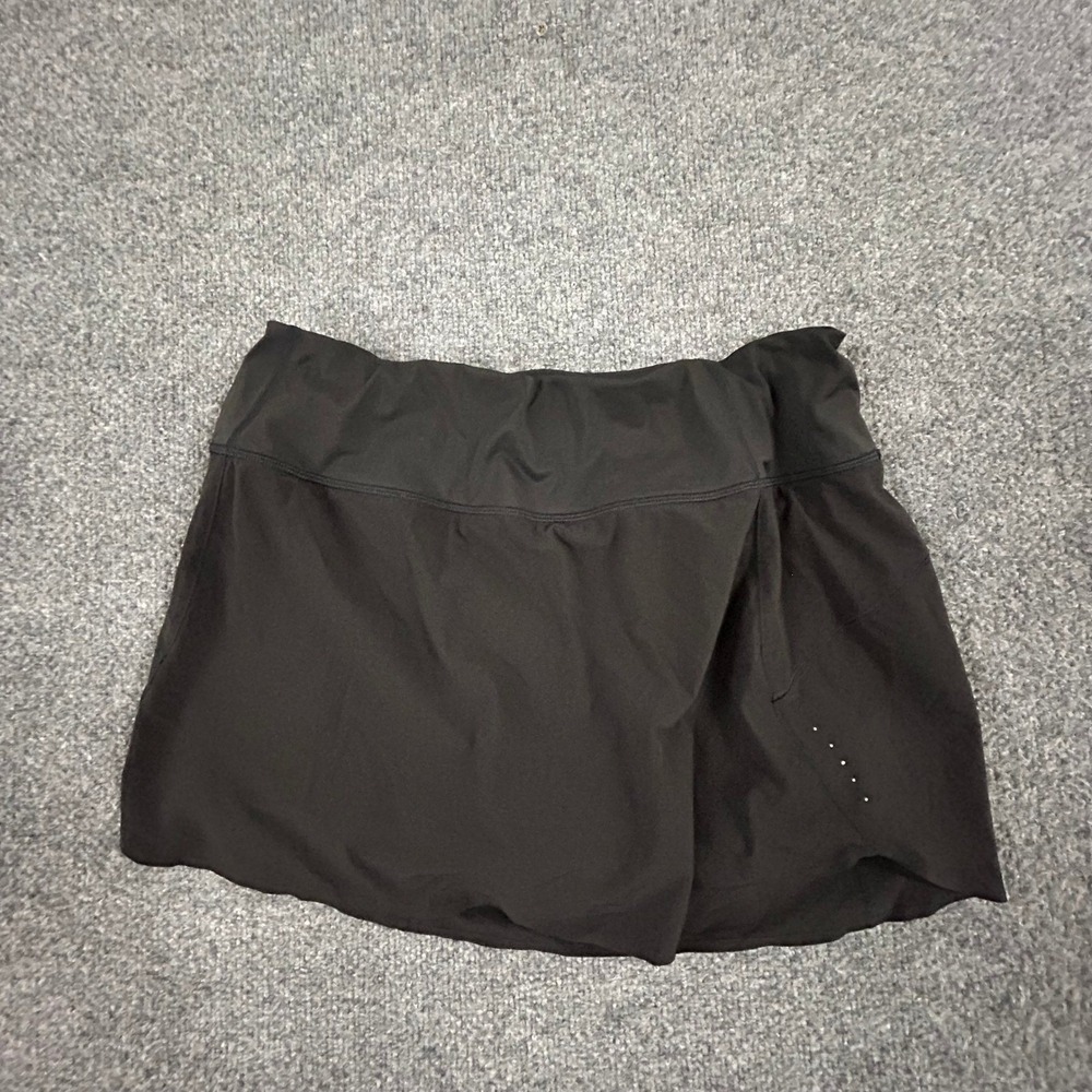Athleta Skort Womens Size L Black Run With It 14" Athletic Golf Tennis Active